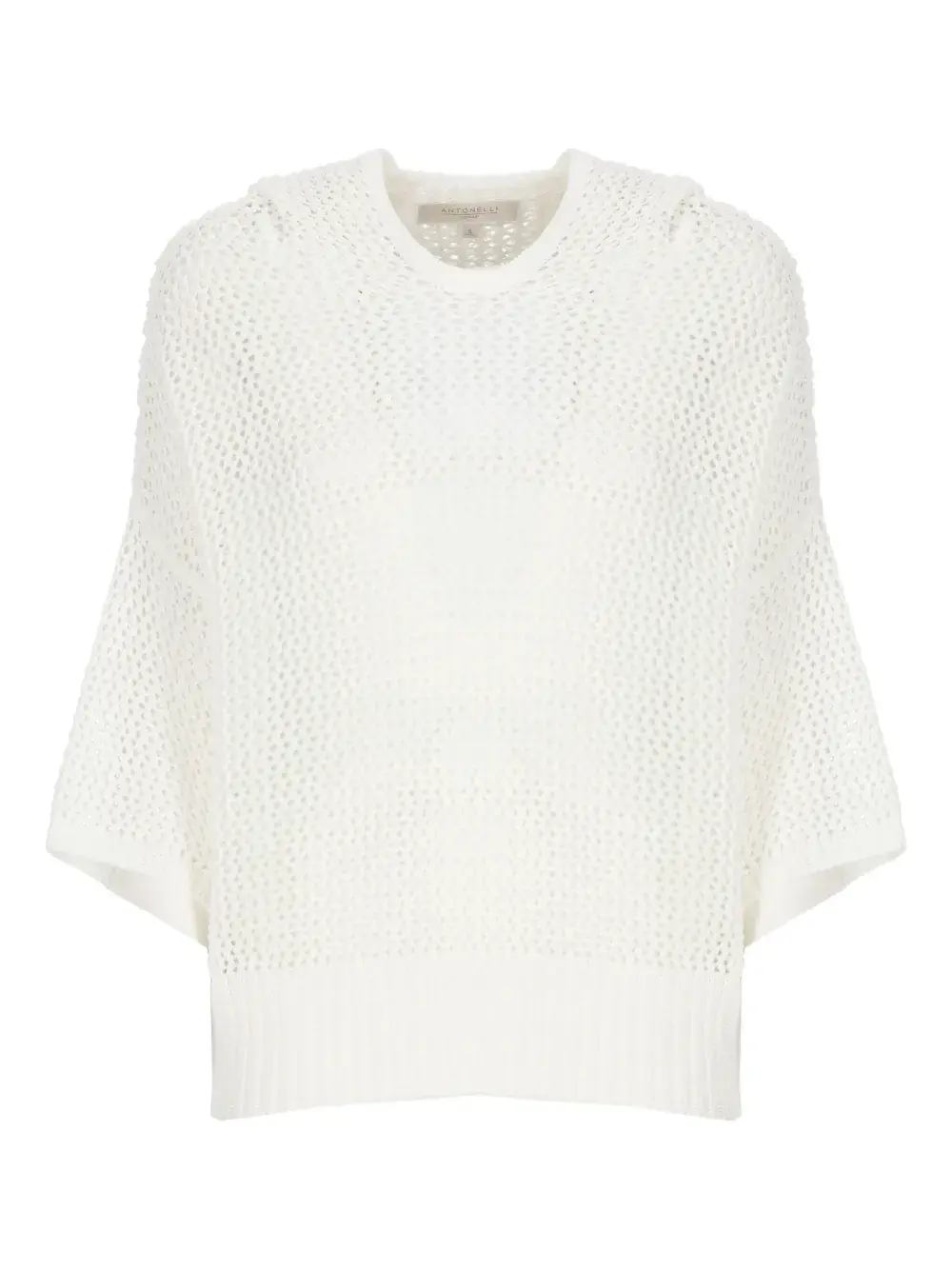 Свитер с капюшоном и перфорированным узором Antonelli, белый
Свитер с капюшоном и перфорированным узором Antonelli, белый
