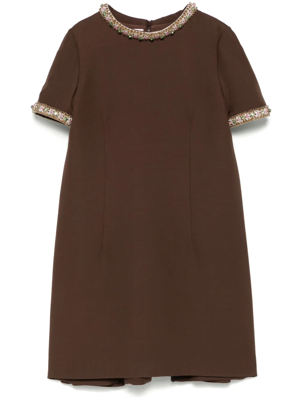 Креповое платье мини с кристаллами VALENTINO GARAVANI, коричневый
Креповое платье мини с кристаллами VALENTINO GARAVANI, коричневый