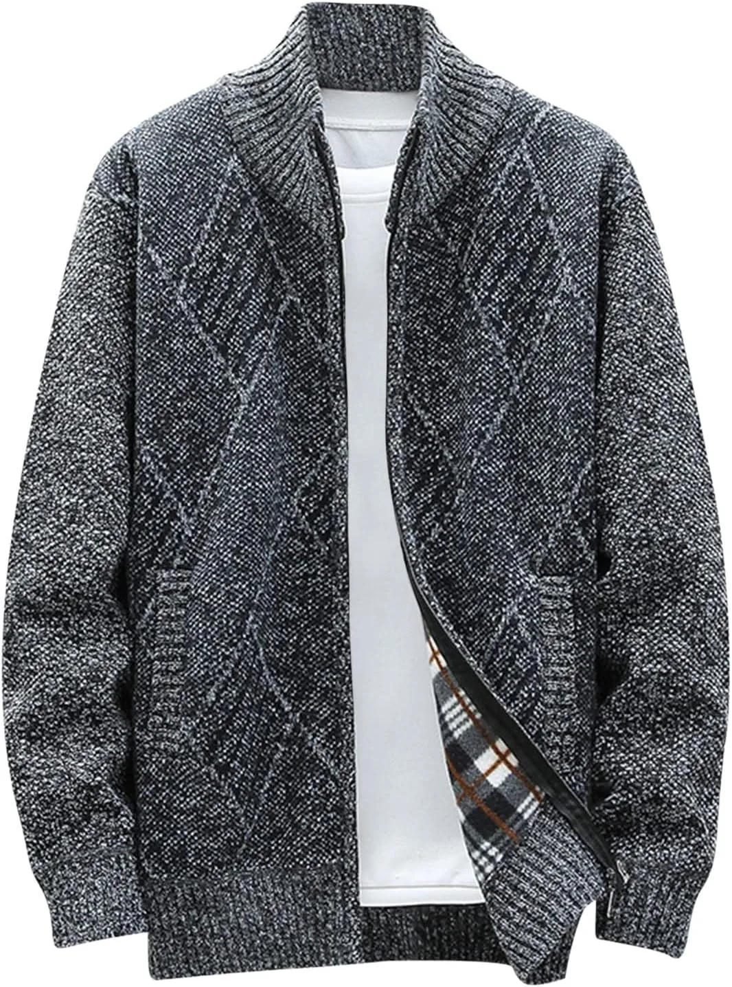 Винтажный кардиган для мужчин Slim Fit Zip Up с карманами Homisy
Винтажный кардиган для мужчин Slim Fit Zip Up с карманами Homisy