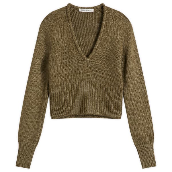 Джемпер с острым V-образным вырезом Our Legacy, темно-зеленый
Джемпер с острым V-образным вырезом Our Legacy, темно-зеленый