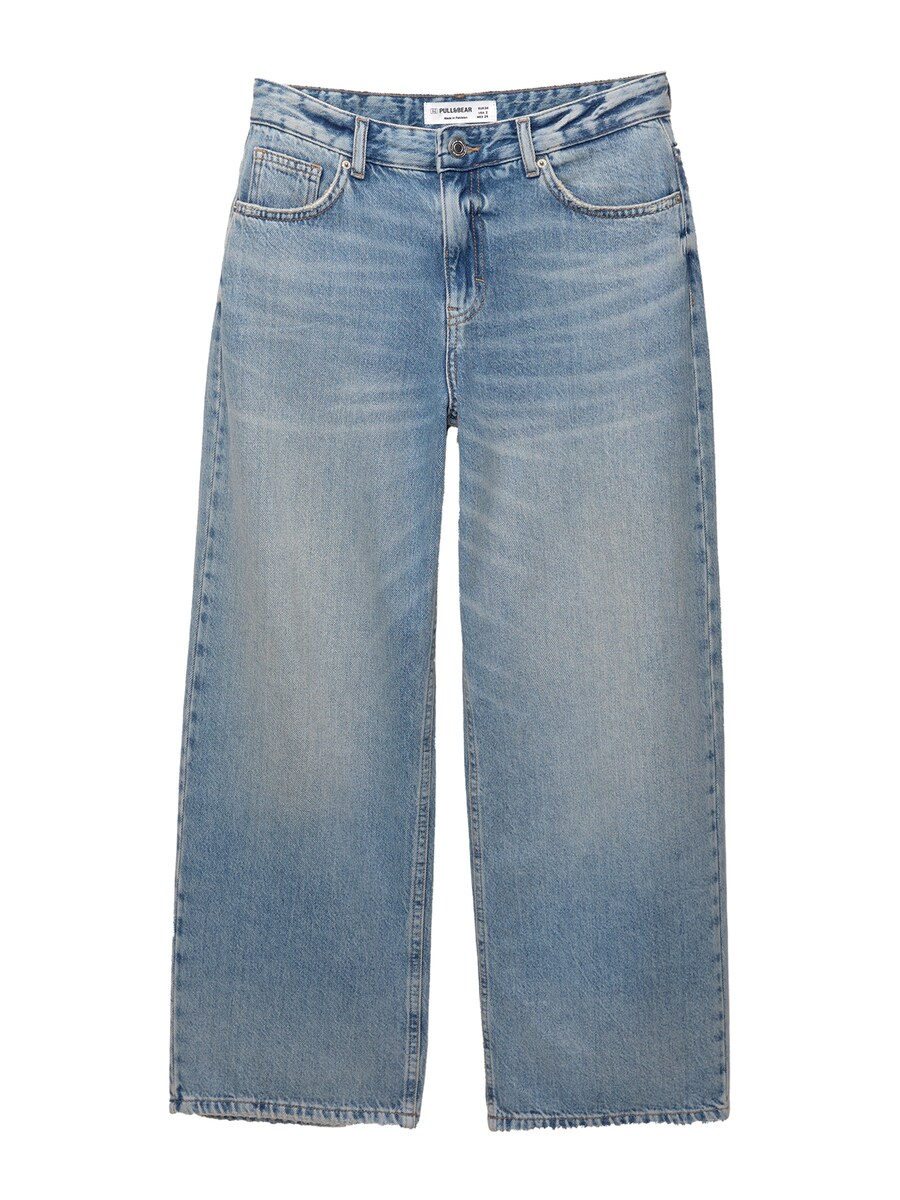 Джинсы с широкими штанинами Pull&Bear, синий деним
Джинсы с широкими штанинами Pull&Bear, синий деним