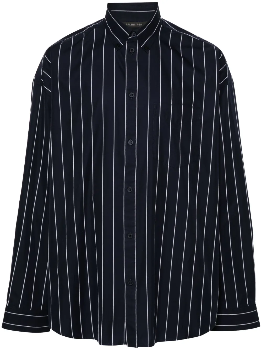 Рубашка в тонкую полоску BALENCIAGA, синий 
Рубашка в тонкую полоску BALENCIAGA, синий