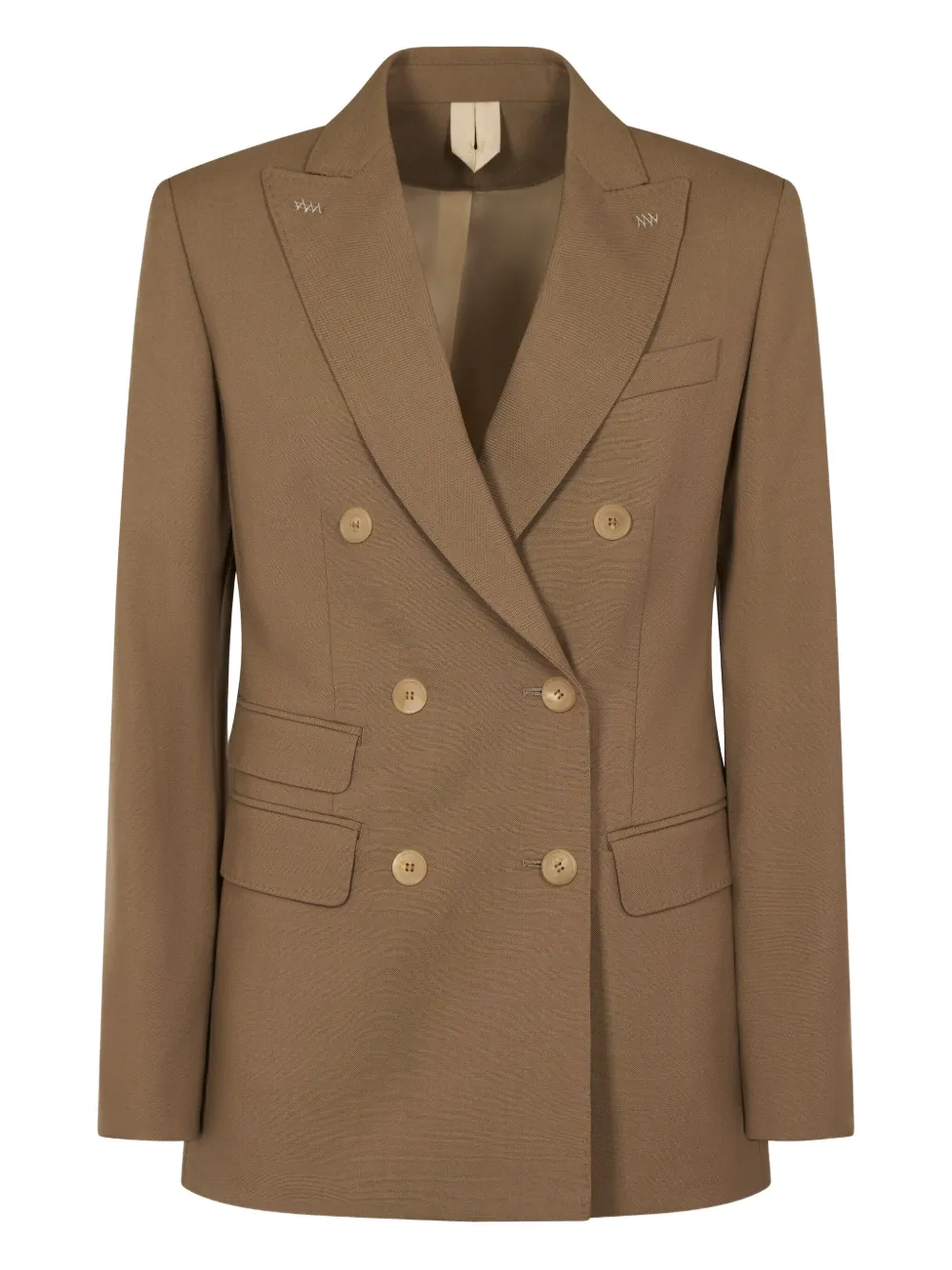 Двубортный пиджак с заостренными лацканами MAX MARA, коричневый
Двубортный пиджак с заостренными лацканами MAX MARA, коричневый