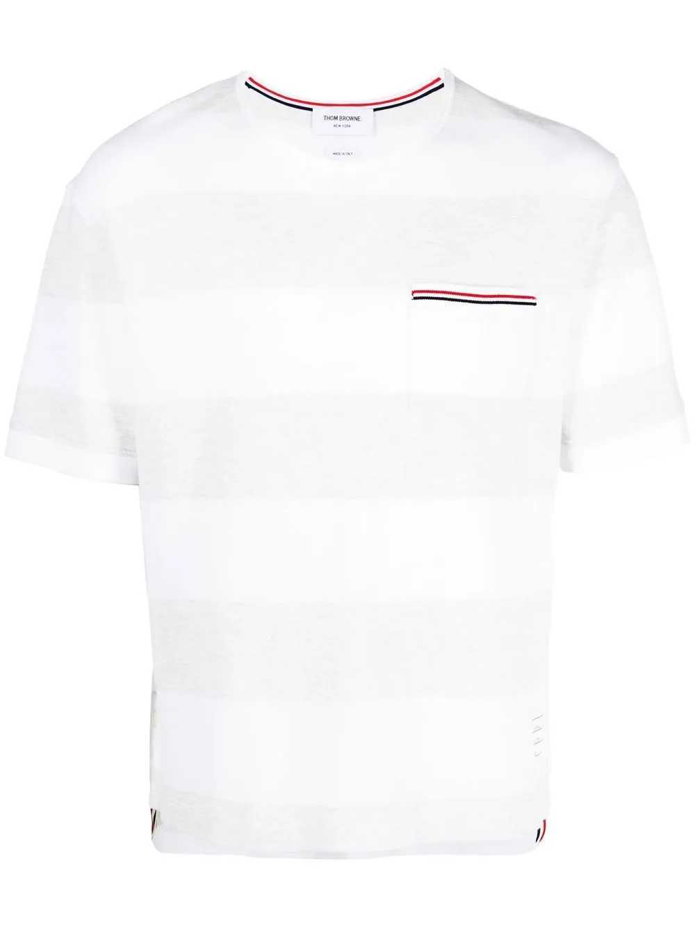 Футболка с карманом и полосками RWB THOM BROWNE, серый
Футболка с карманом и полосками RWB THOM BROWNE, серый