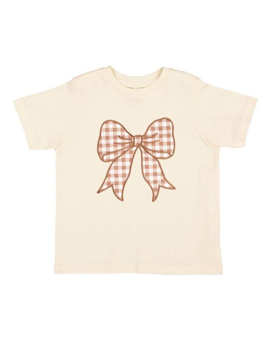 Детская футболка для девочек с коротким рукавом в клетку и бантом Sweet Wink, Natural
Детская футболка для девочек с коротким рукавом в клетку и бантом Sweet Wink, Natural