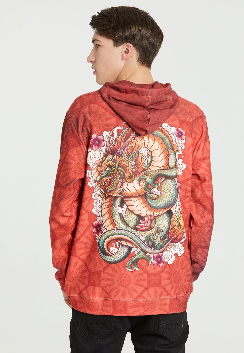 Джемпер с капюшоном CHINESE DRAGON Mr. GUGU & Miss GO, красный 
Джемпер с капюшоном CHINESE DRAGON Mr. GUGU & Miss GO, красный