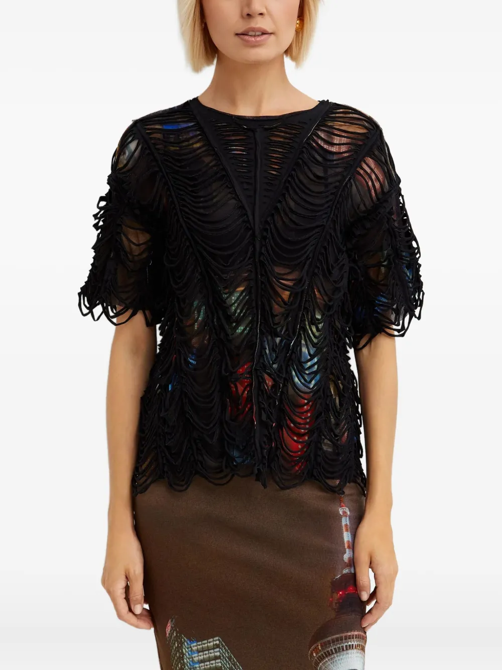 Футболка с двойным слоем Jean Paul Gaultier, черный
Футболка с двойным слоем Jean Paul Gaultier, черный