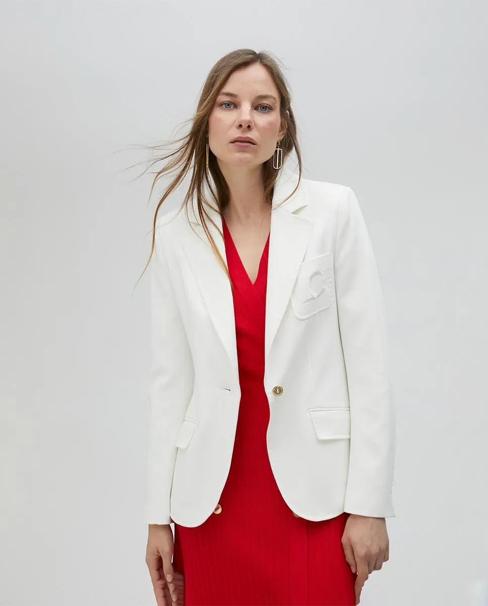 Женский прямой пиджак с карманами Lola Casademunt, белый
Женский прямой пиджак с карманами Lola Casademunt, белый