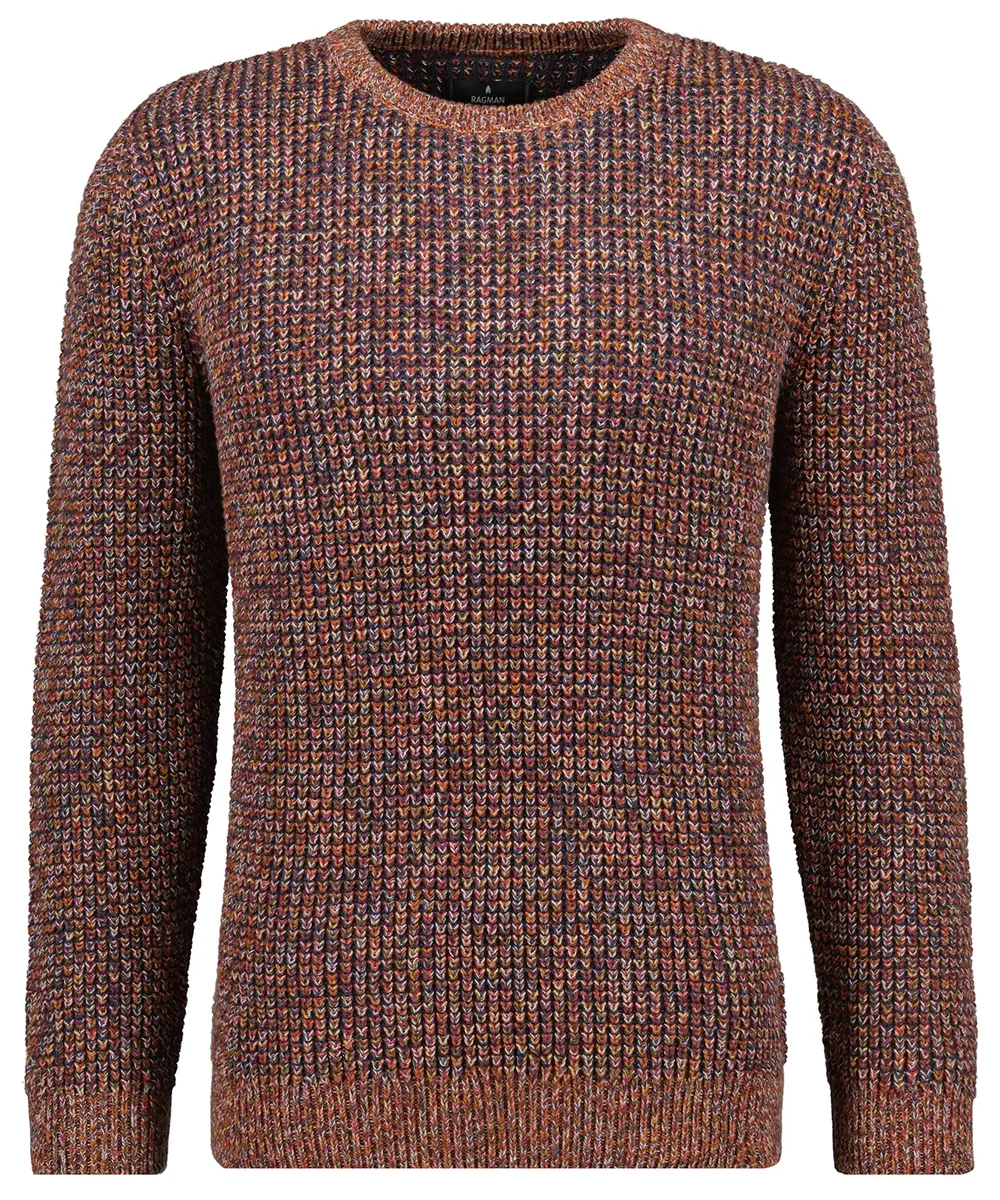 Свитер RAGMAN с круглым вырезом, цвет Terra Mouliniert-159
Свитер RAGMAN с круглым вырезом, цвет Terra Mouliniert-159