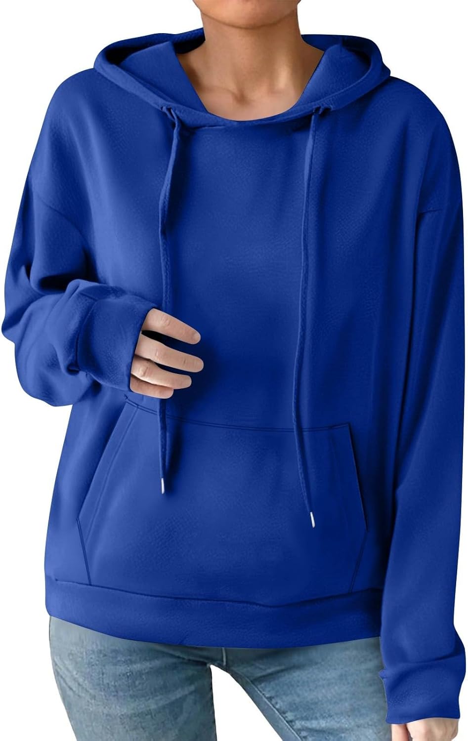 Толстовки с капюшоном для женщин, повседневные свитера Y2k, свободные свитшоты с длинным рукавом, зимняя одежда, осенние наряды с карманами Shusuen, Blue
Толстовки с капюшоном для женщин, повседневные свитера Y2k, свободные свитшоты с длинным рукавом, зимняя одежда, осенние наряды с карманами Shusuen, Blue