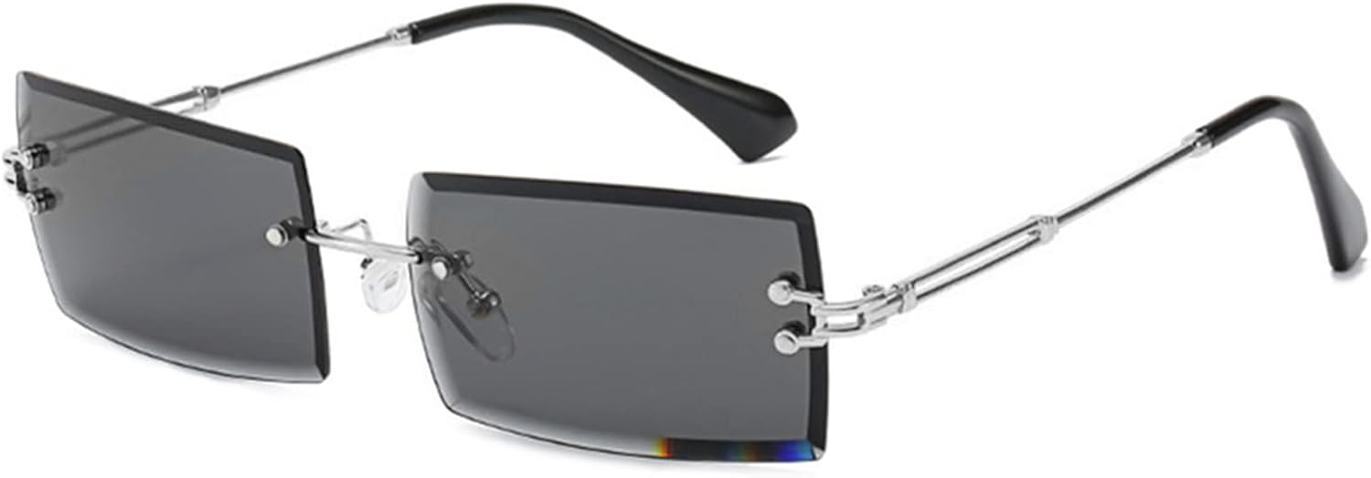 Солнцезащитные очки LASPOR в стиле ретро, без оправы, прямоугольной формы, для женщин и мужчин, с тонированными линзами, золотистая металлическая оправа, винтажные квадратные очки, Black/Silver
Солнцезащитные очки LASPOR в стиле ретро, без оправы, прямоугольной формы, для женщин и мужчин, с тонированными линзами, золотистая металлическая оправа, винтажные квадратные очки, Black/Silver