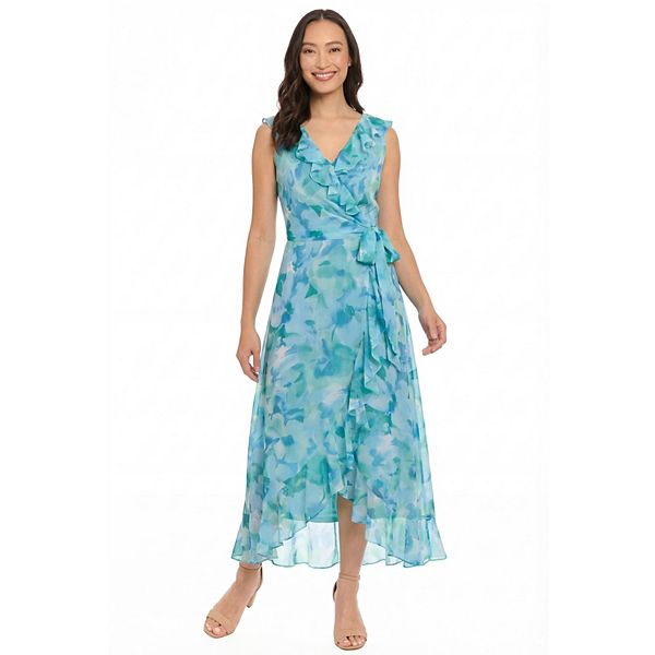 Женское платье с запахом, рюшами и завязкой на боку London Times, Green Multi
Женское платье с запахом, рюшами и завязкой на боку London Times, Green Multi