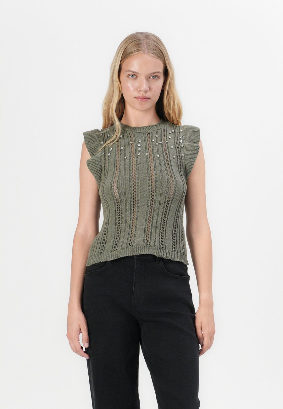 Джемпер ONLY ONLNEWTULLE LIFE FRILL BLING, Kalamata/Off-White
Джемпер ONLY ONLNEWTULLE LIFE FRILL BLING, Kalamata/Off-White