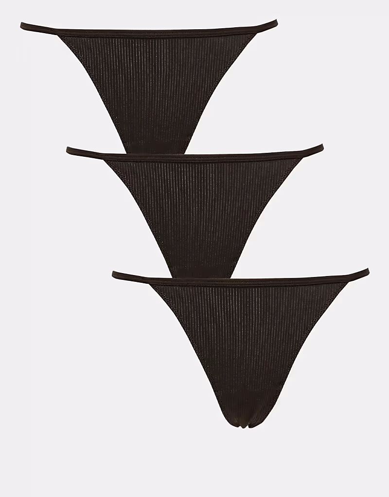 Трусики-стринги Weekday в рубчик, 3 шт., темно-коричневого цвета
Трусики-стринги Weekday в рубчик, 3 шт., темно-коричневого цвета