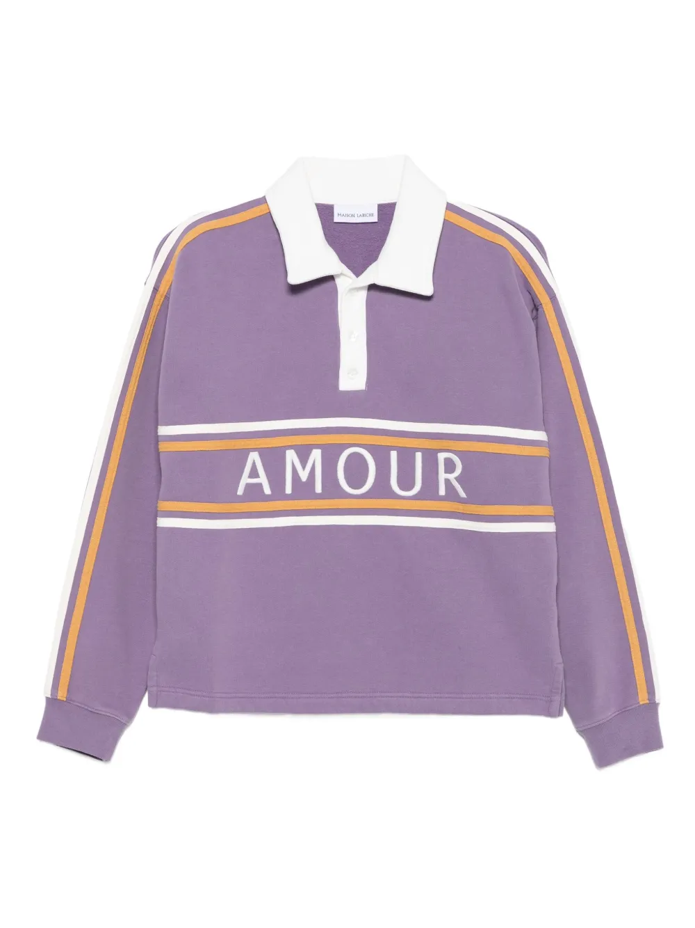 Рубашка поло с отделкой в полоску Maison Labiche, фиолетовый
Рубашка поло с отделкой в полоску Maison Labiche, фиолетовый