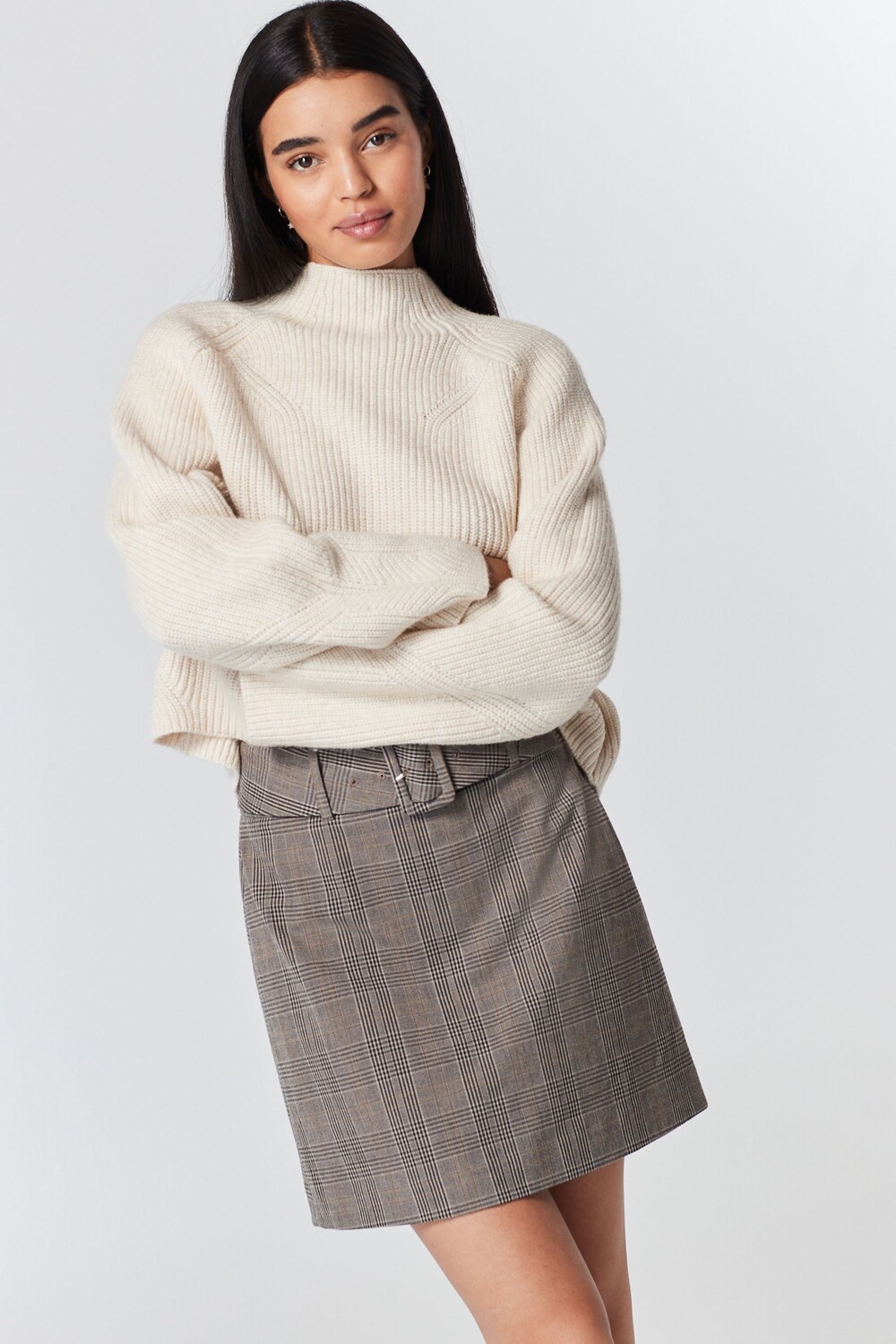 Клетчатая мини-юбка с поясом Next, серый
Клетчатая мини-юбка с поясом Next, серый