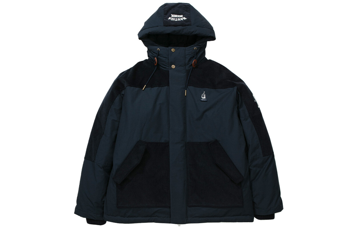 Пуховик унисекс темно-синий Reebok
Пуховик унисекс темно-синий Reebok