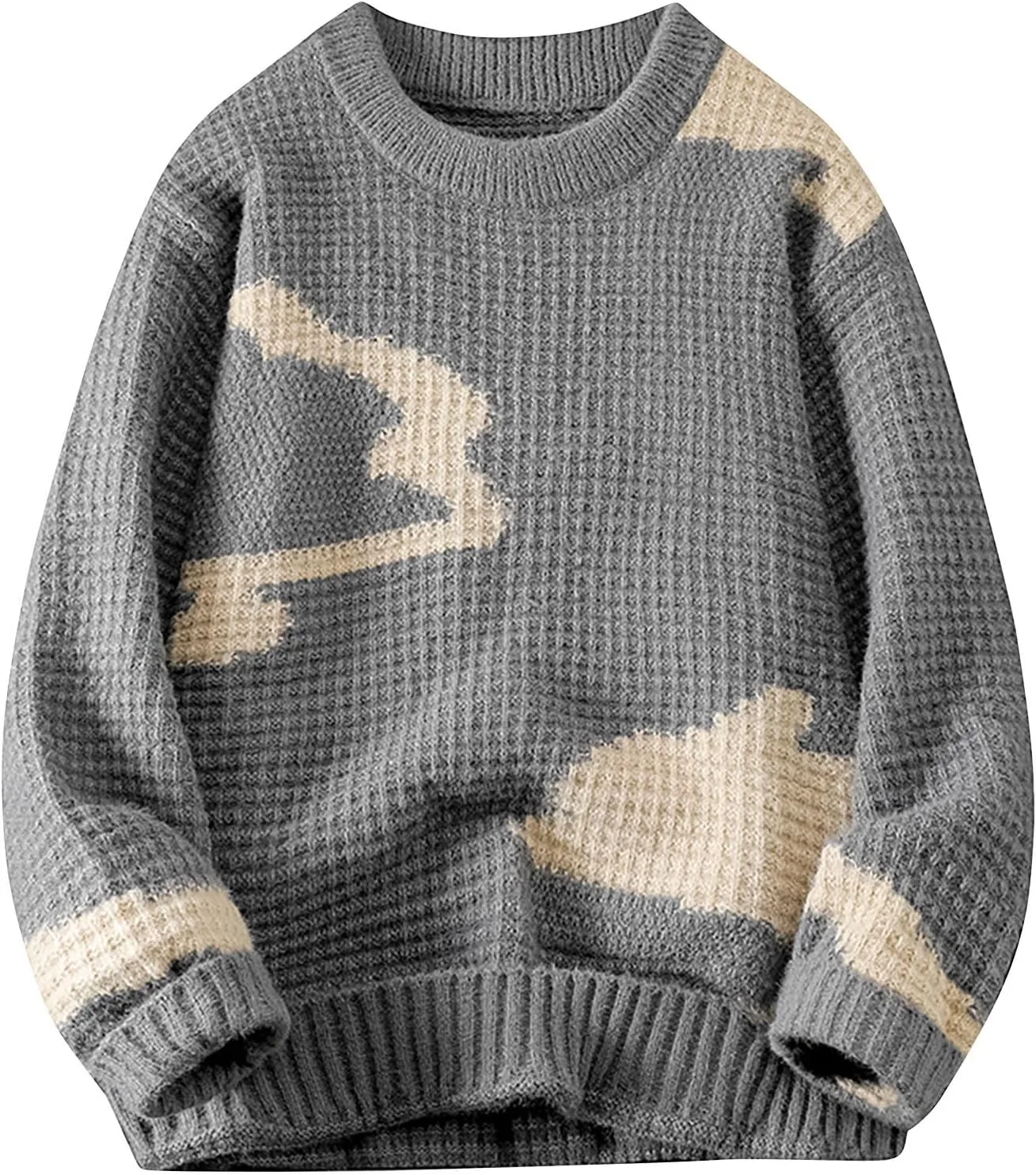 Мужской свитер с косой вязкой, оверсайз, винтажный
Мужской свитер с косой вязкой, оверсайз, винтажный