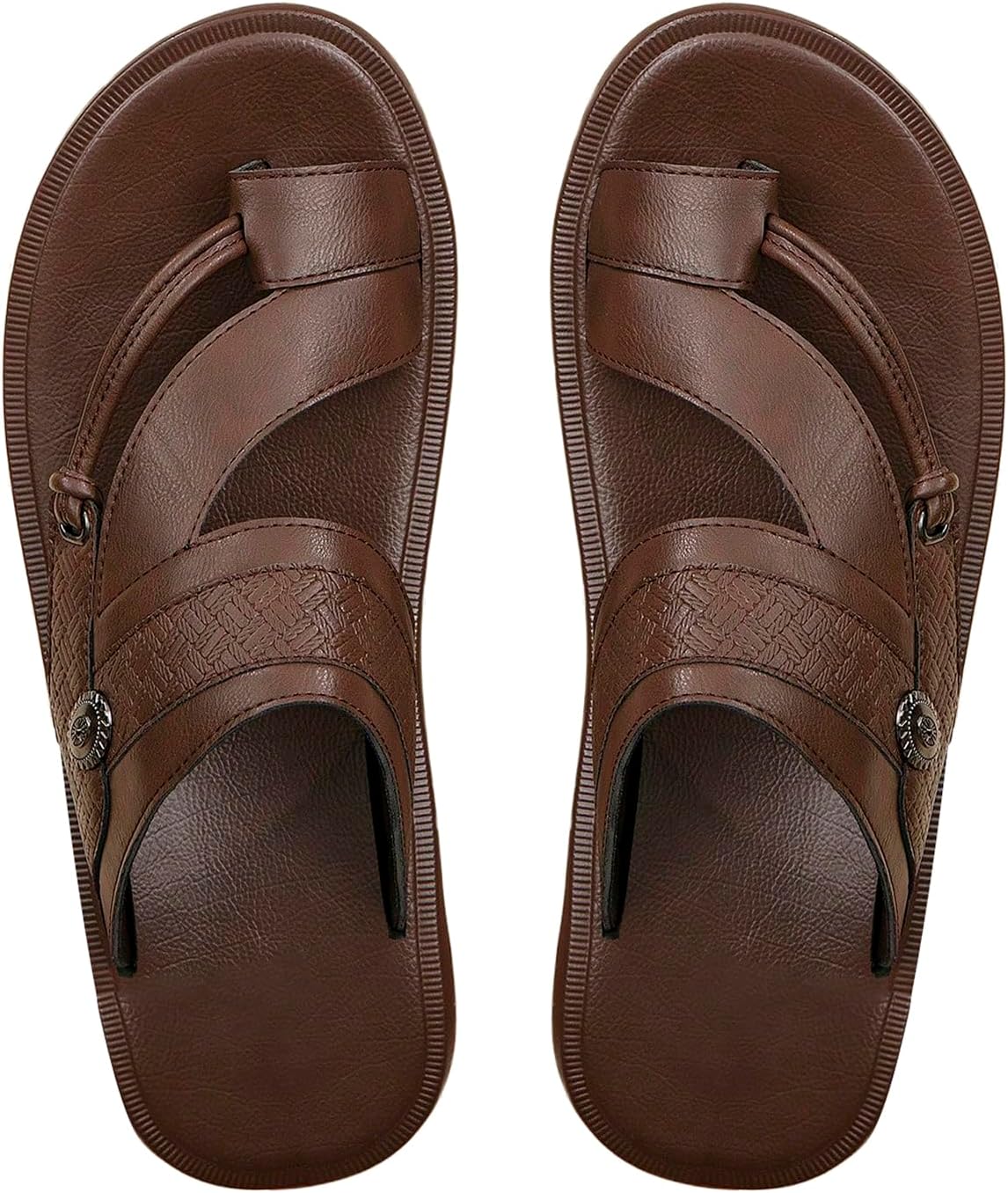 Мужские сандалии Verdusa на пальцы ног с плетеным верхом, кожаные шлепанцы для отдыха, коричневый
Мужские сандалии Verdusa на пальцы ног с плетеным верхом, кожаные шлепанцы для отдыха, коричневый