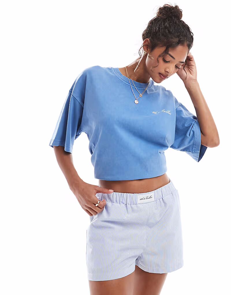 Боксеры-шорты с логотипом 4th & Reckless в синюю полоску
Боксеры-шорты с логотипом 4th & Reckless в синюю полоску