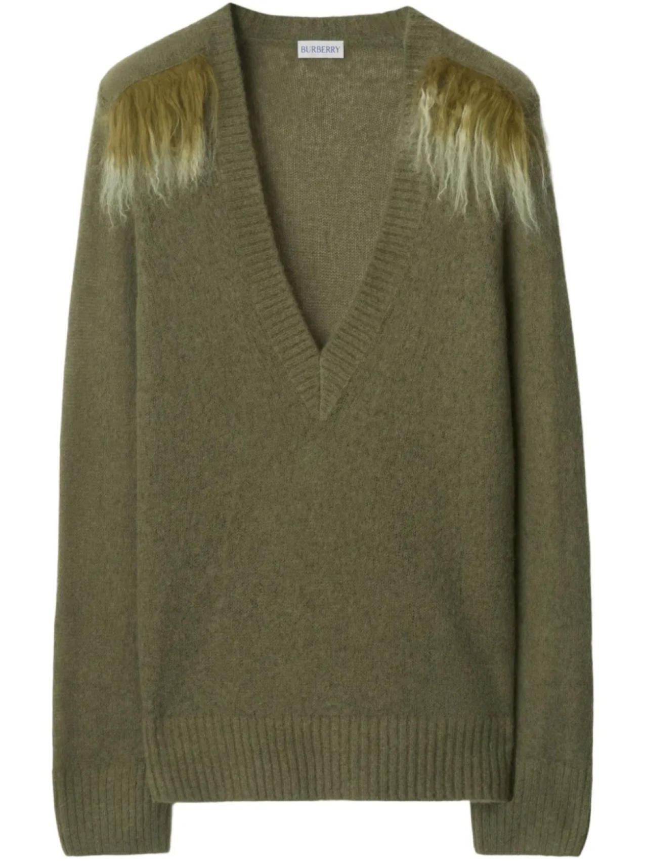 Джемпер с мехом Burberry, зеленый
Джемпер с мехом Burberry, зеленый