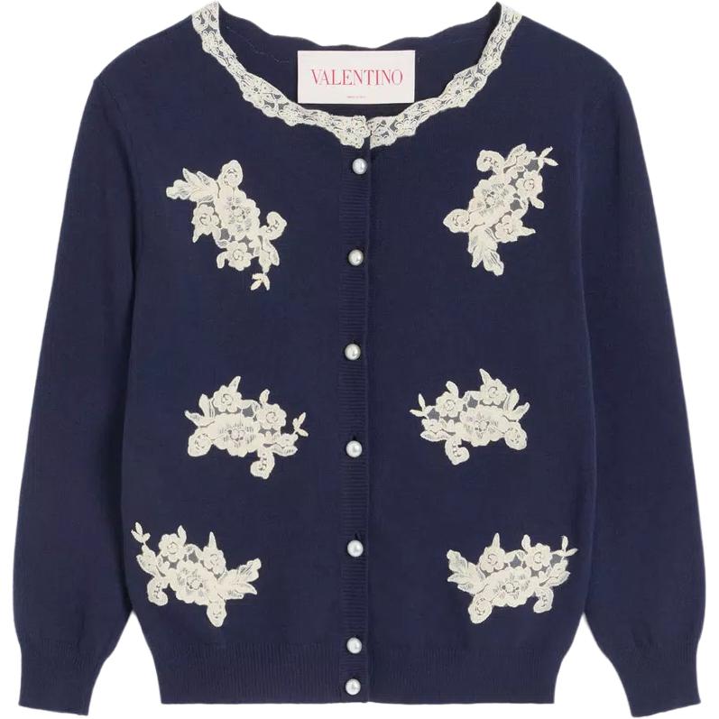 Кардиган с кружевной отделкой Valentino, синий
Кардиган с кружевной отделкой Valentino, синий