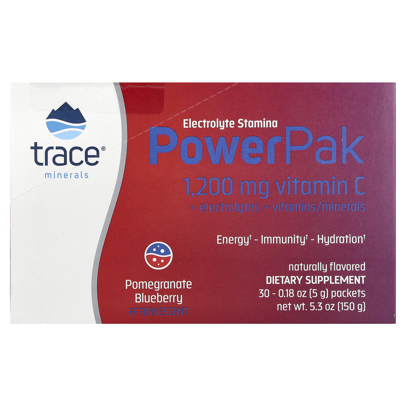 Trace, электролит для повышения выносливости, PowerPak, со вкусом граната и черники, 30 пакетиков по 5 г (0,18 унции)
Trace, электролит для повышения выносливости, PowerPak, со вкусом граната и черники, 30 пакетиков по 5 г (0,18 унции)