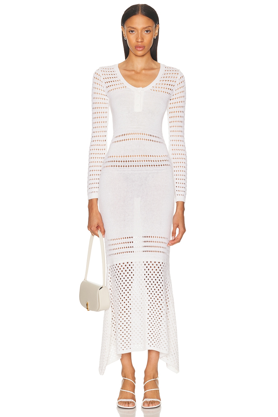 Полосатое платье-миди из сетчатого материала Matthew Bruch, White
Полосатое платье-миди из сетчатого материала Matthew Bruch, White