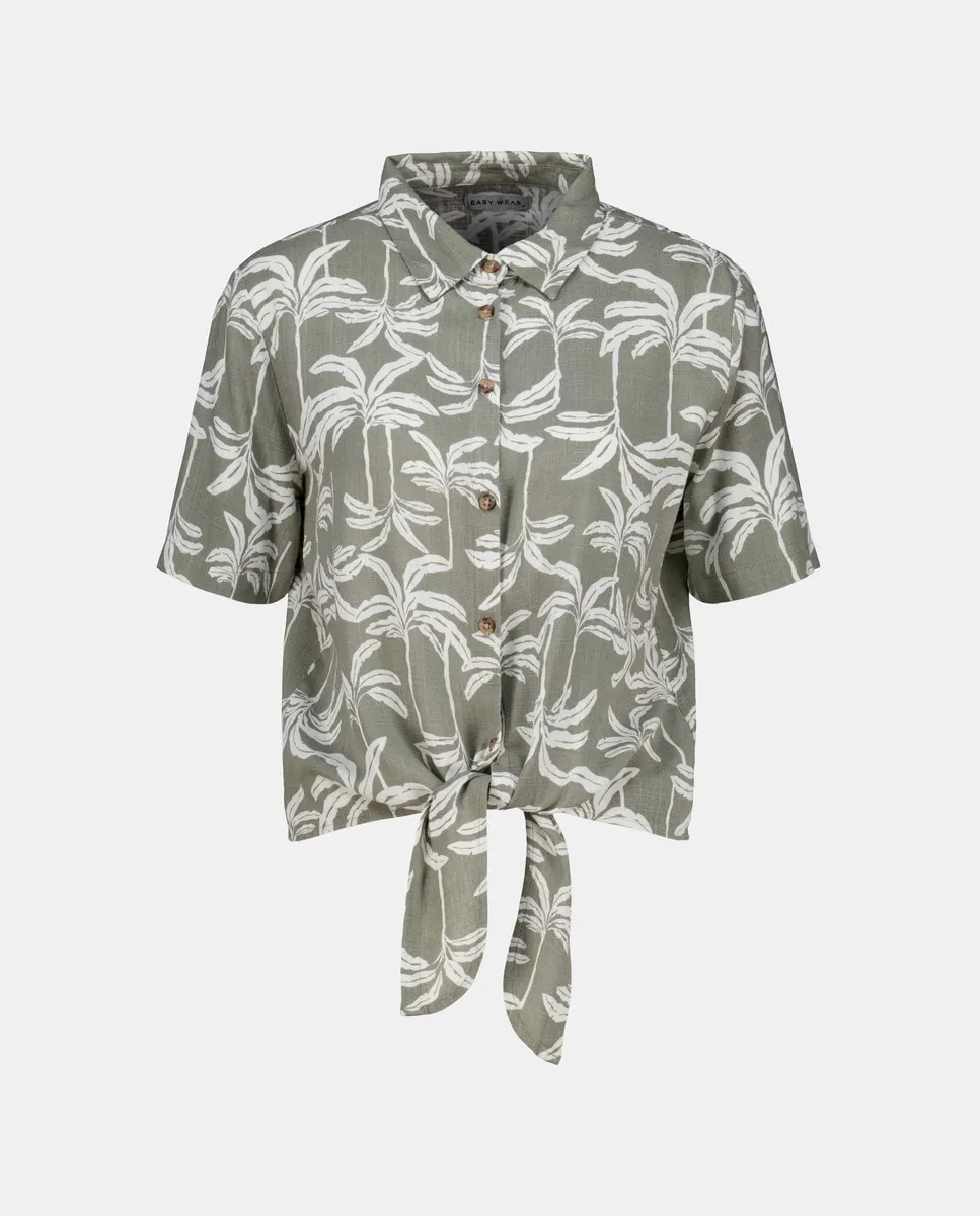 Женская рубашка с коротким рукавом и узлом Easy Wear, синий
Женская рубашка с коротким рукавом и узлом Easy Wear, синий