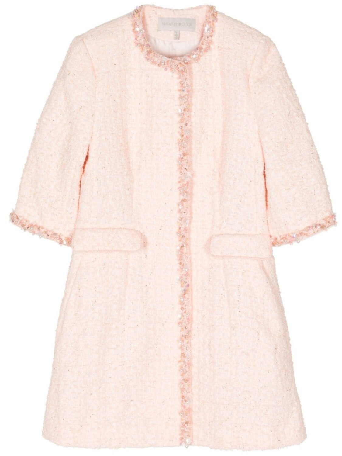 SHIATZY CHEN твидовое пальто с бисером, розовый
SHIATZY CHEN твидовое пальто с бисером, розовый