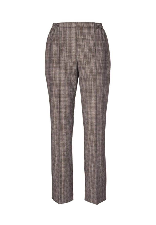 Короткий размер: обновлённые клетчатые брюки без застёжек Goldner, бежевый
Короткий размер: обновлённые клетчатые брюки без застёжек Goldner, бежевый