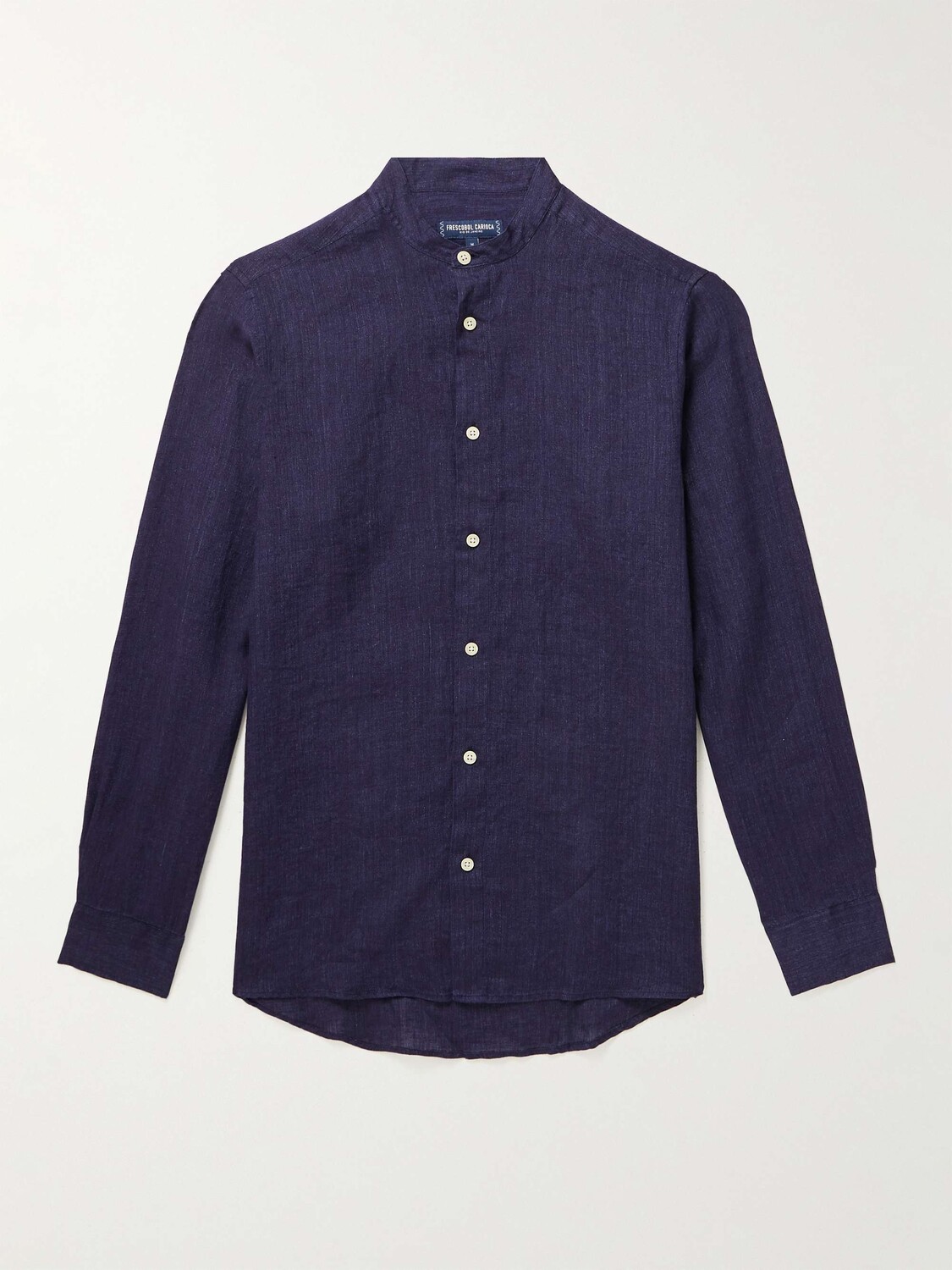 Льняная рубашка с воротником-стойкой Jorge Grandad Frescobol Carioca, синий
Льняная рубашка с воротником-стойкой Jorge Grandad Frescobol Carioca, синий