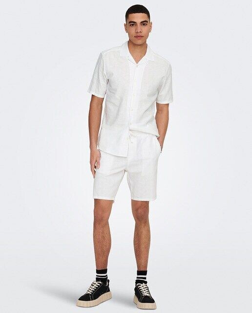 Мужские льняные брюки-бермуды Only & Sons, белый
Мужские льняные брюки-бермуды Only & Sons, белый