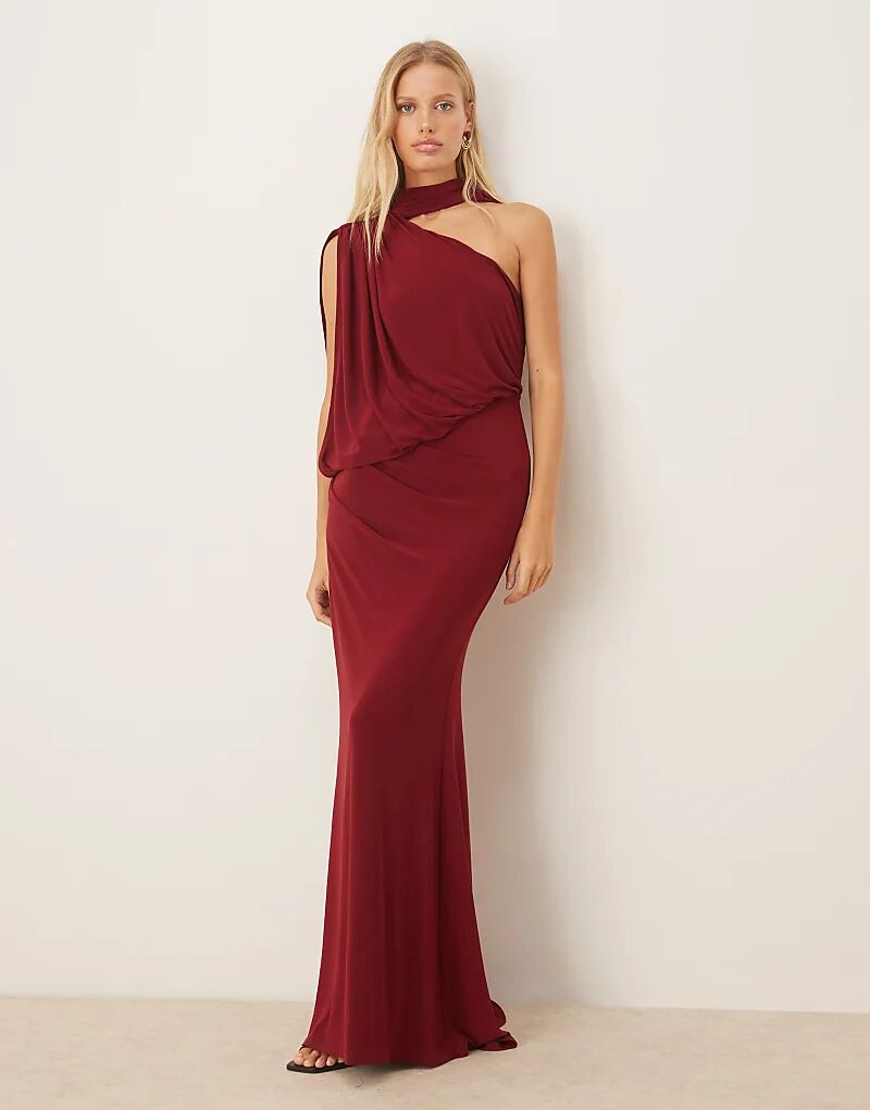 Платье макси ASOS DESIGN на одно плечо с драпировкой и накидкой, цвет «винный»
Платье макси ASOS DESIGN на одно плечо с драпировкой и накидкой, цвет «винный»