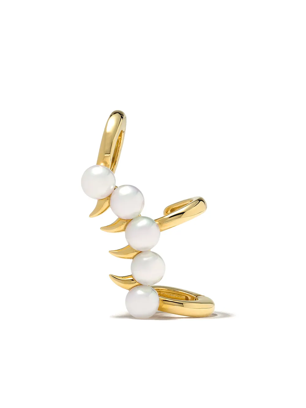 Серьга-кафф Danger Scorpion из желтого золота с жемчугом TASAKI, золотой 
Серьга-кафф Danger Scorpion из желтого золота с жемчугом TASAKI, золотой