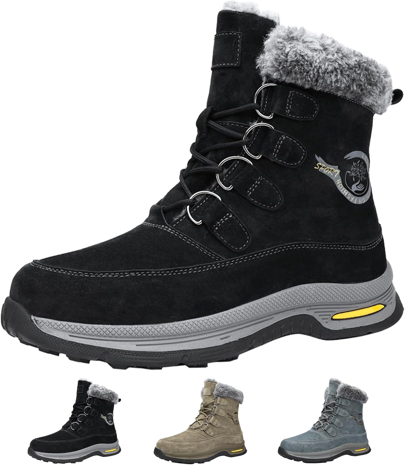 Мужские зимние высокие шнурованные сапоги Optigard с меховой подкладкой, теплые, водонепроницаемые, с мехом, для холодной погоды, уличные, противоскользящие, для работы и походов, черный
Мужские зимние высокие шнурованные сапоги Optigard с меховой подкладкой, теплые, водонепроницаемые, с мехом, для холодной погоды, уличные, противоскользящие, для работы и походов, черный
