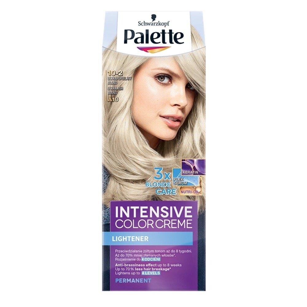Palette, Intensiv Color Creme, крем-краска А10 - Пепельный Блондин
Palette, Intensiv Color Creme, крем-краска А10 - Пепельный Блондин