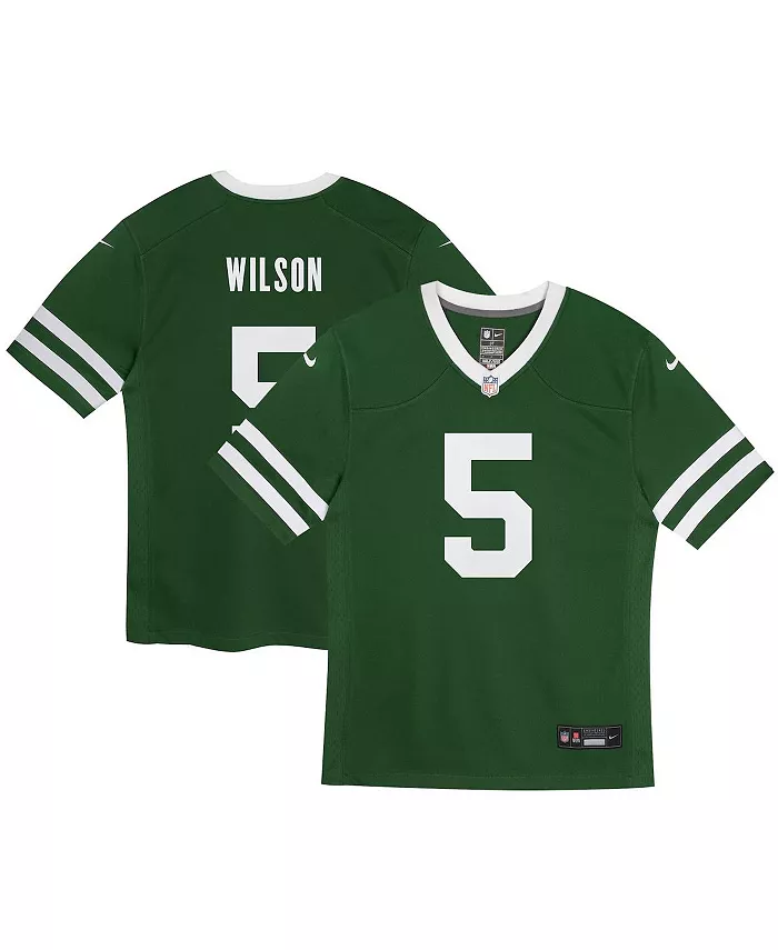 Детская игровая футболка Garrett Wilson Legacy Green New York Jets Nike
Детская игровая футболка Garrett Wilson Legacy Green New York Jets Nike