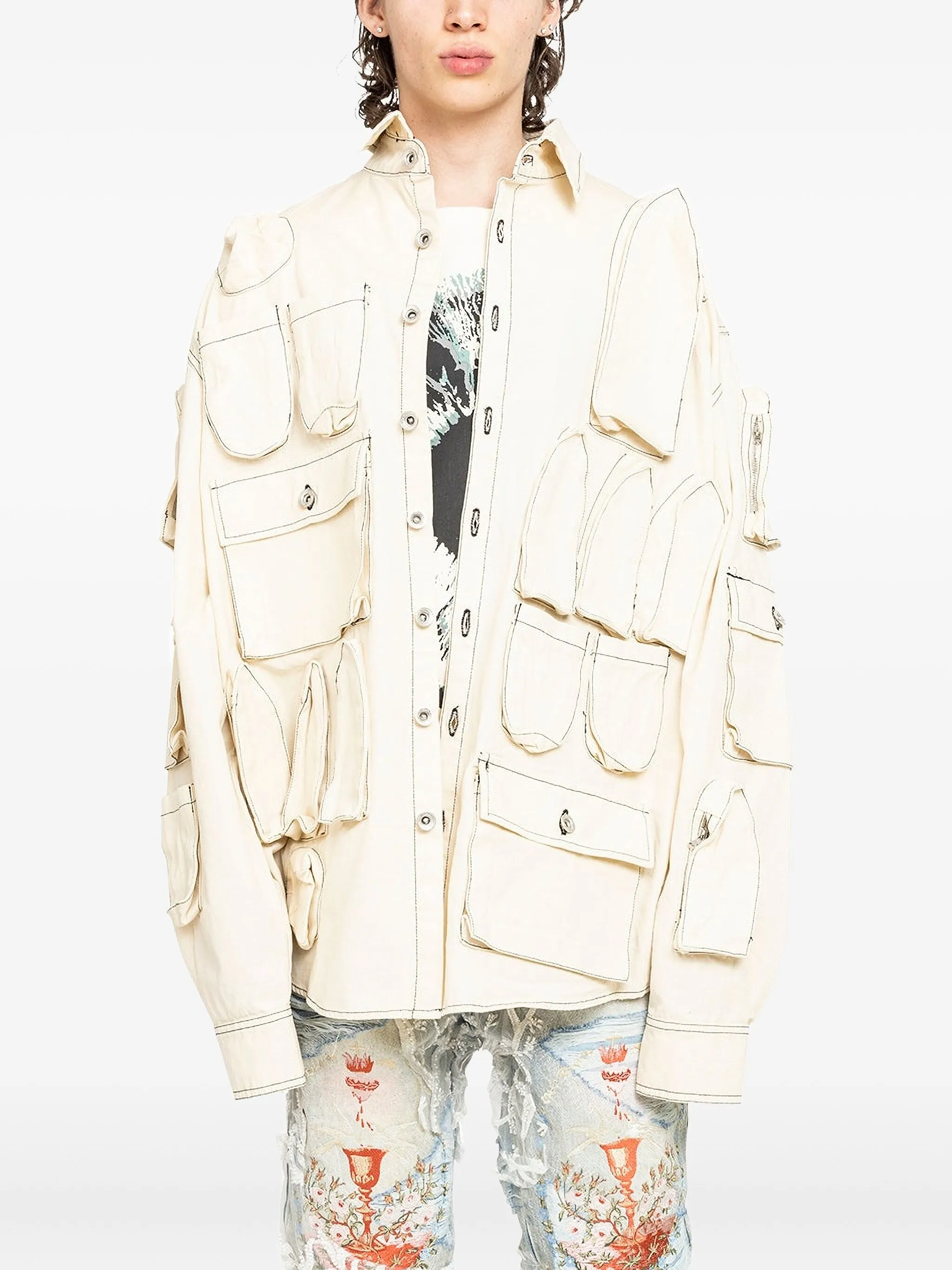 Пиджак с карманами Who Decides War, белый
Пиджак с карманами Who Decides War, белый