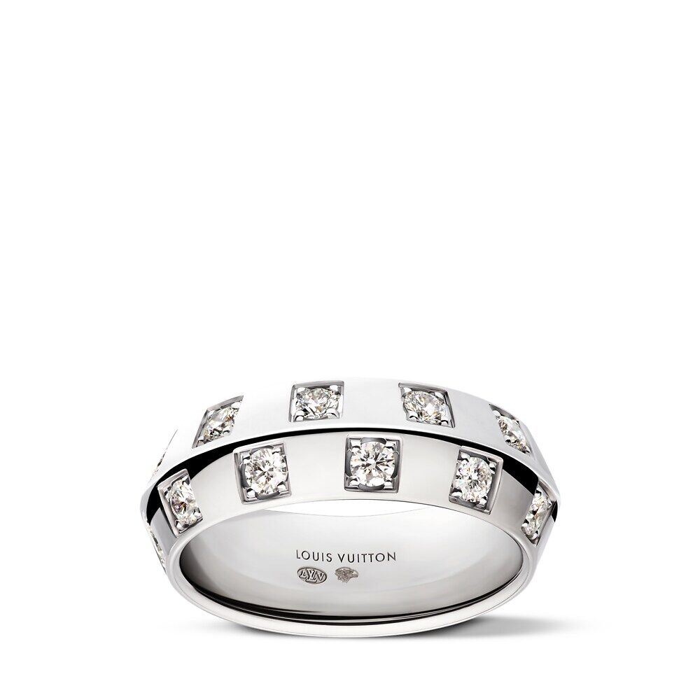 Кольцо Le Damier de Louis Vuitton Large, белое золото и бриллианты, белый
Кольцо Le Damier de Louis Vuitton Large, белое золото и бриллианты, белый