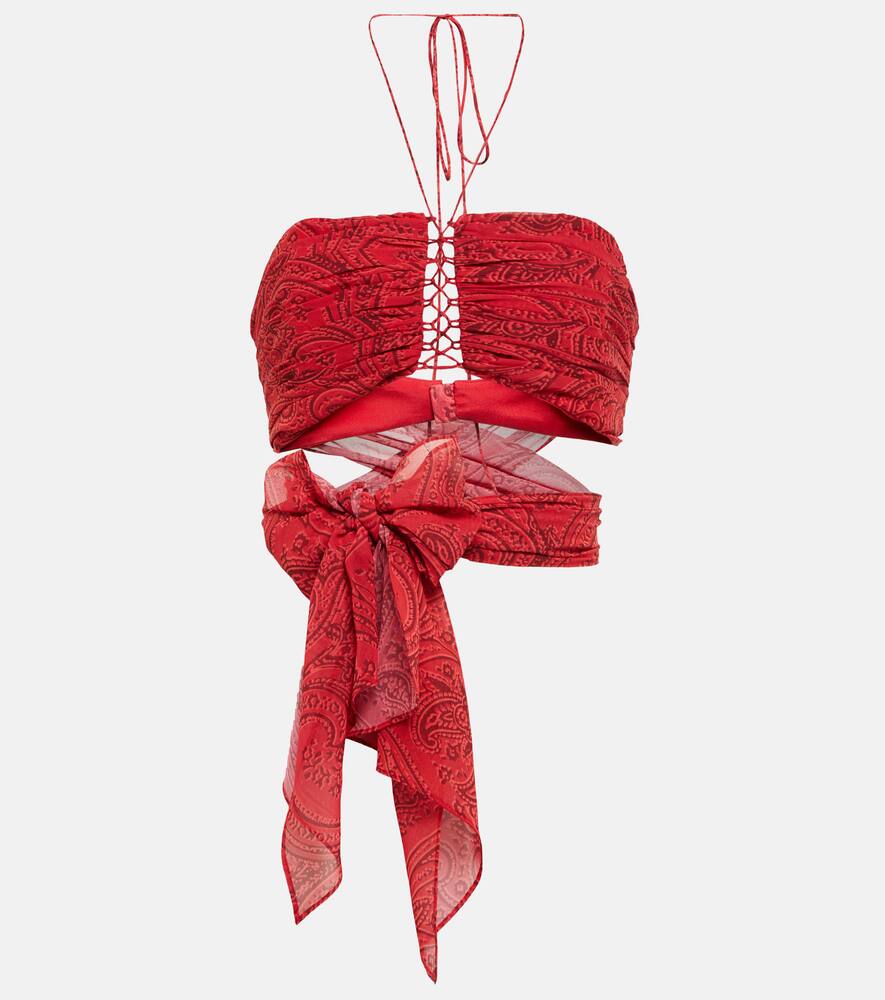 Кроп-топ с запахом и топом-халтер Etro
Кроп-топ с запахом и топом-халтер Etro