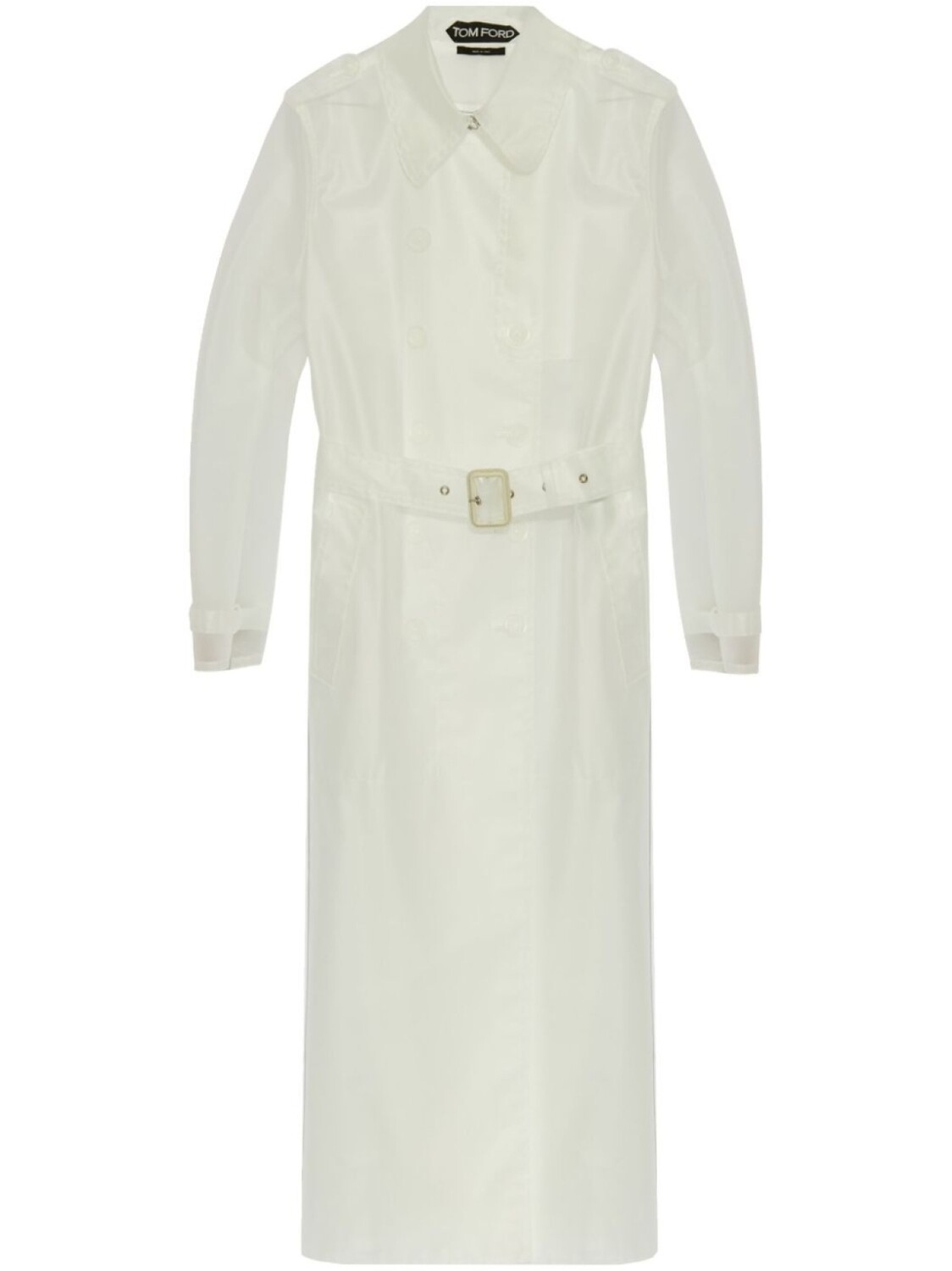 Прозрачный тренч с поясом TOM FORD, белый
Прозрачный тренч с поясом TOM FORD, белый