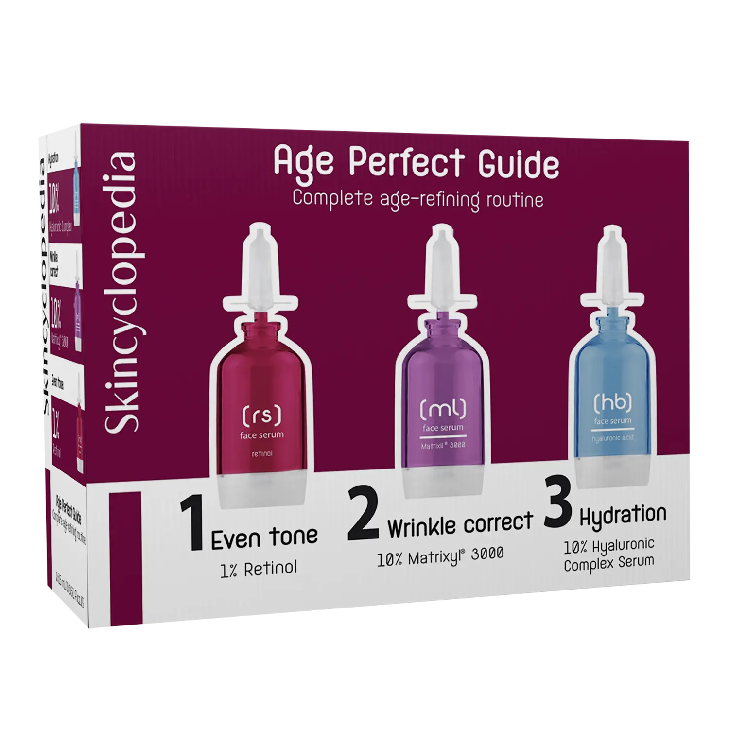 Набор: уход за лицом Skincyclopedia Age Perfect, 3х15 мл
Набор: уход за лицом Skincyclopedia Age Perfect, 3х15 мл