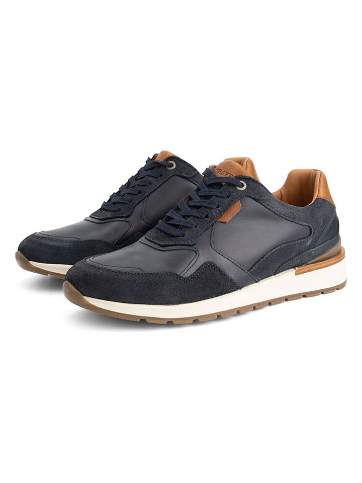 Кожаные кроссовки темно-синего цвета TRAVELIN'
Кожаные кроссовки темно-синего цвета TRAVELIN'