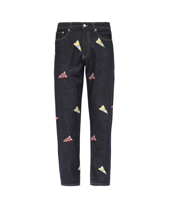 Хлопковые джинсы с контрастными швами и нашивками Les Deux, синий
Хлопковые джинсы с контрастными швами и нашивками Les Deux, синий