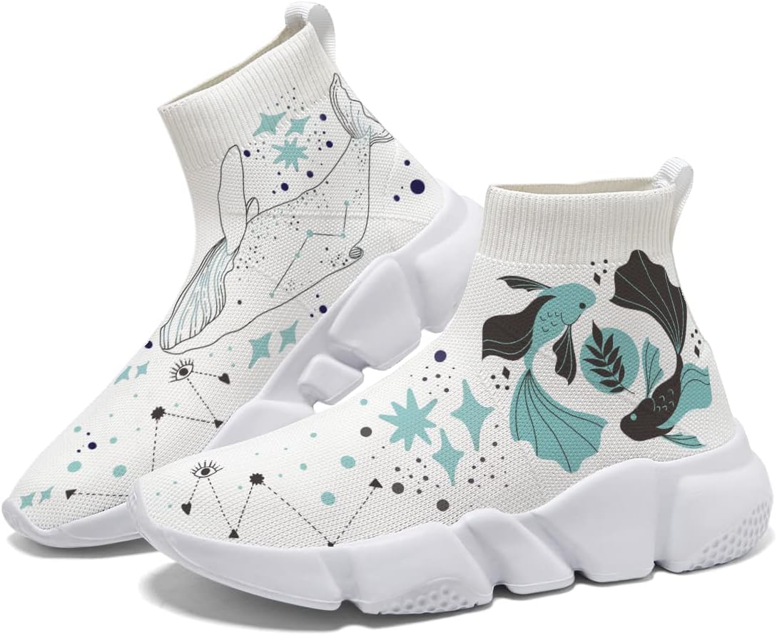 Мужские кроссовки для бега, повседневные теннисные, дышащие, вязаные; женские кроссовки с противоскользящей подошвой, носки для ходьбы, с рисунком 12 созвездий Hetios, Pisces
Мужские кроссовки для бега, повседневные теннисные, дышащие, вязаные; женские кроссовки с противоскользящей подошвой, носки для ходьбы, с рисунком 12 созвездий Hetios, Pisces