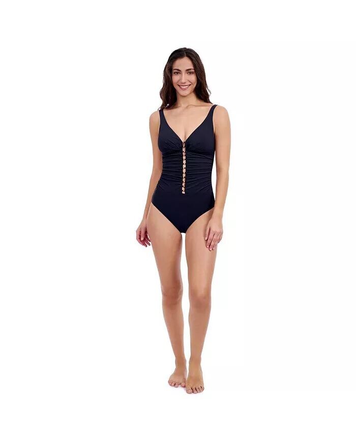 Женский купальник Tutti Frutti D Cup V Neck с отделкой из золотистого бисера Profile by Gottex, черный
Женский купальник Tutti Frutti D Cup V Neck с отделкой из золотистого бисера Profile by Gottex, черный