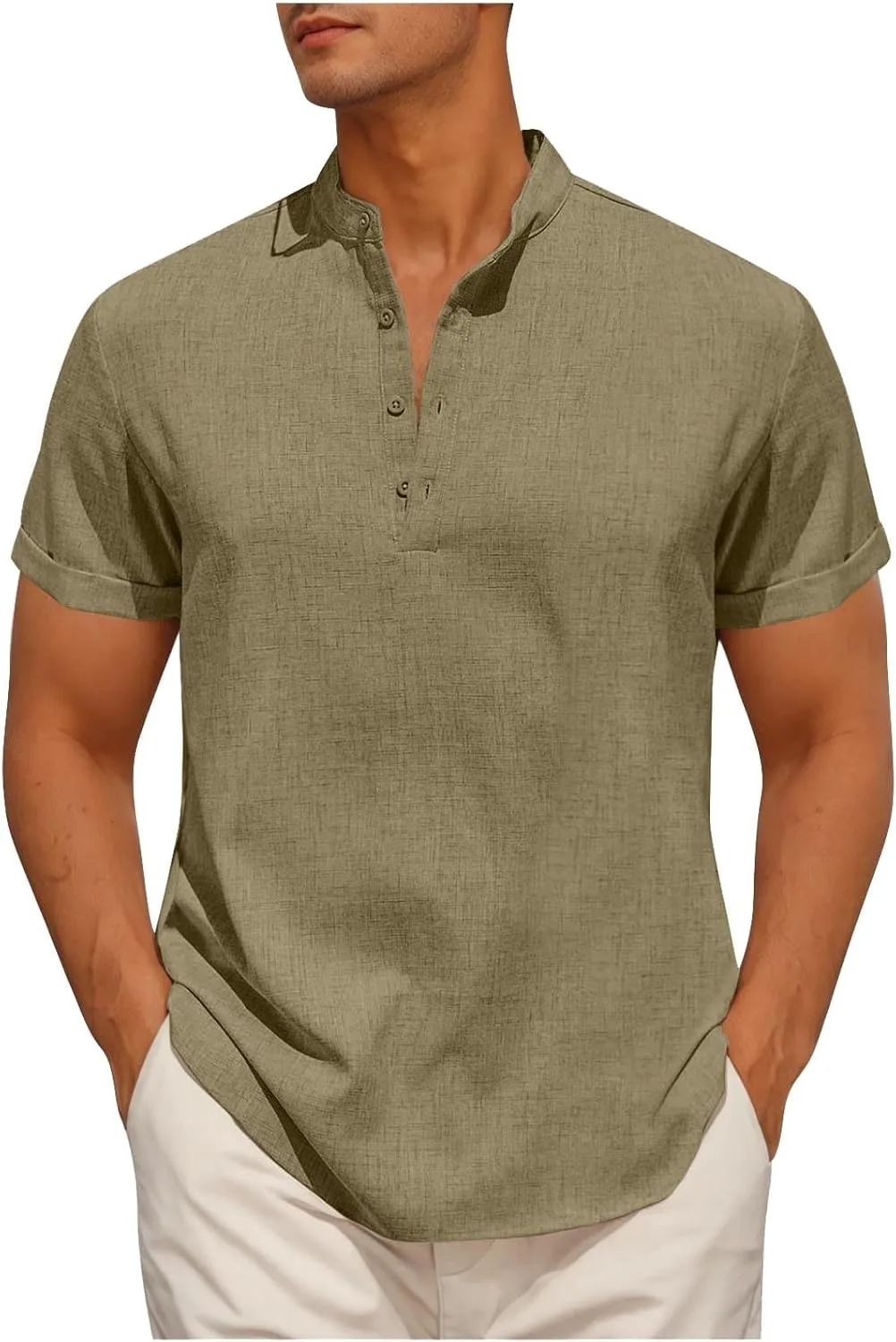 Мужская летняя рубашка хенли с коротким рукавом Ctreela
Мужская летняя рубашка хенли с коротким рукавом Ctreela