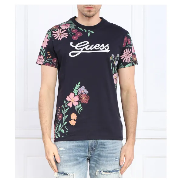 Футболка стандартного кроя Guess, синий 
Футболка стандартного кроя Guess, синий