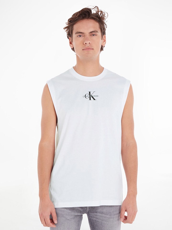 Футболка CALVIN KLEIN JEANS, белый 
Футболка CALVIN KLEIN JEANS, белый